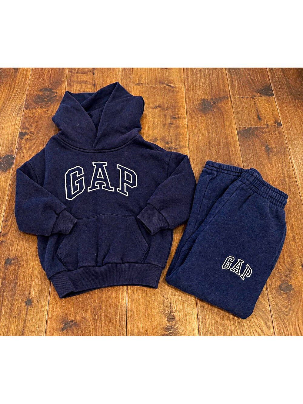 Gap Boys Navy Solid Fleece Hoodie & Pants 2-Piece Outfit Set 3T